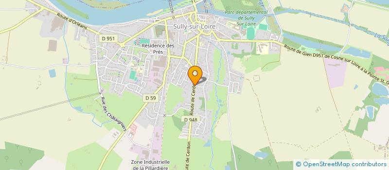 localisation de l'entreprise KRONOTEC à SULLY-SUR-LOIRE