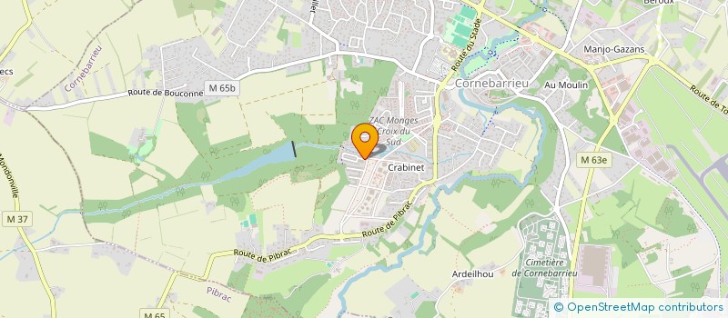 localisation de l'entreprise KRV GENERALE  CORNEBARRIEU