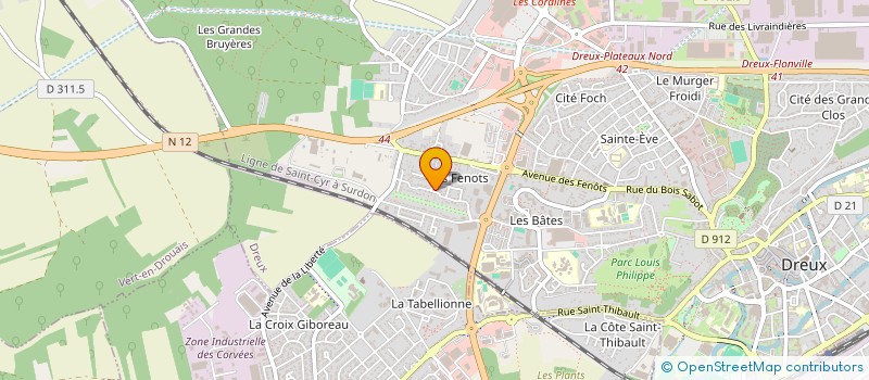localisation de l'entreprise KRYW PROD à DREUX