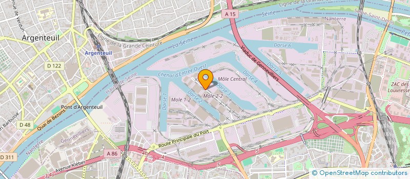 localisation de l'entreprise KS LOGISTIQUE à GENNEVILLIERS