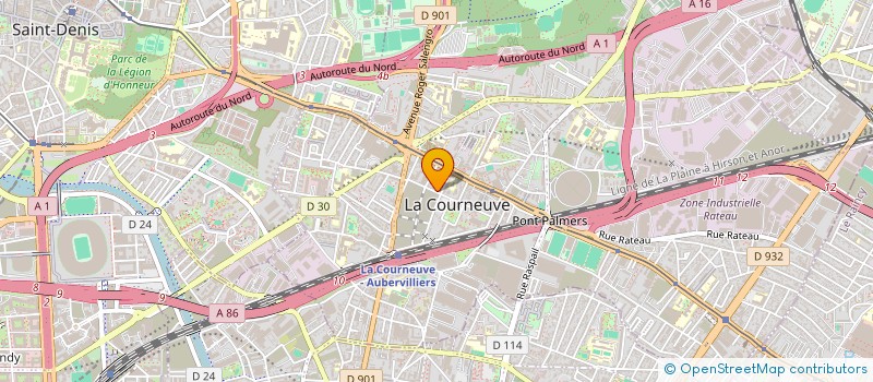 localisation de l'entreprise KS SERVICE à LA COURNEUVE