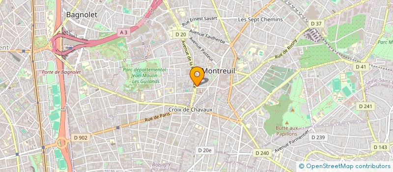 localisation de l'entreprise KS TAXIS à MONTREUIL
