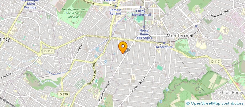 localisation de l'entreprise KS TOITURE à MONTFERMEIL