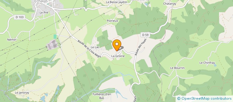 localisation de l'entreprise KSK FRERES  ECHALAS