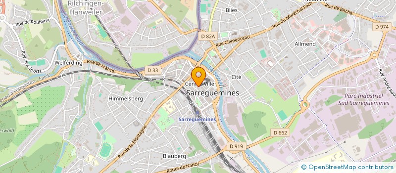 localisation de l'entreprise KT CHAUSSURES à SARREGUEMINES
