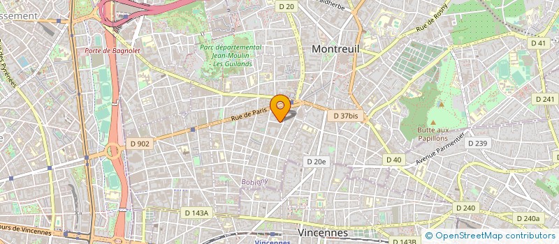 localisation de l'entreprise KT FITNESS à MONTREUIL