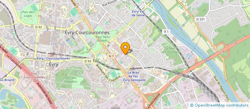 localisation de l'entreprise KT IMMO à EVRY-COURCOURONNES