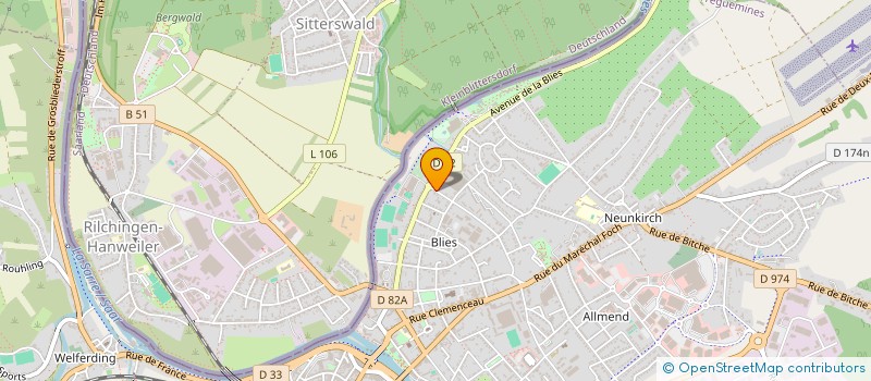 localisation de l'entreprise KT PHYSIO à SARREGUEMINES