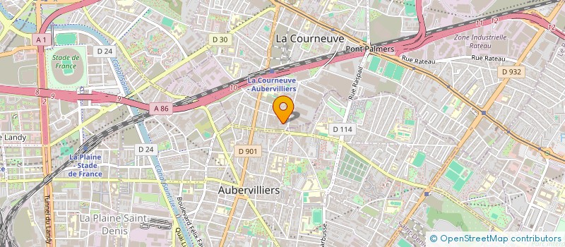localisation de l'entreprise KTL BATIMENT à LA COURNEUVE