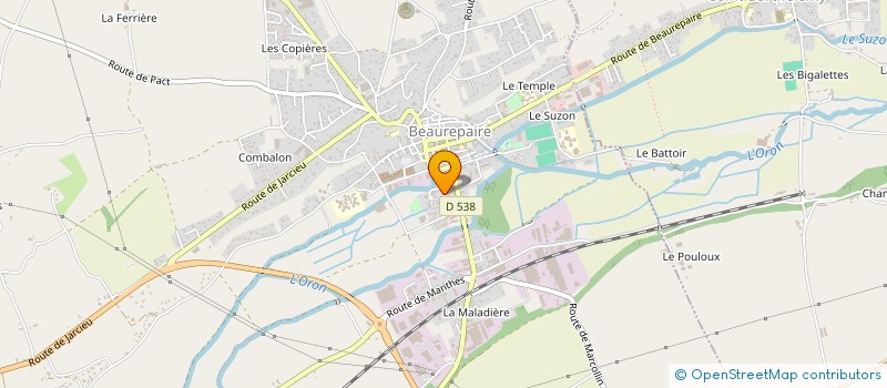 localisation de l'entreprise KTM BATIMENT à BEAUREPAIRE