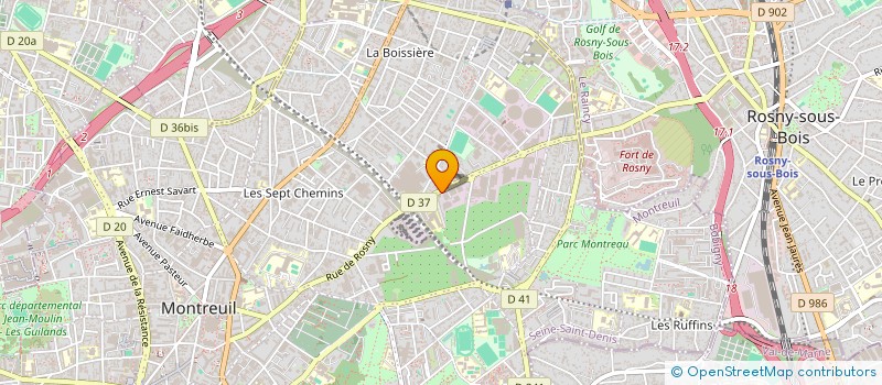 localisation de l'entreprise KUATRO DESIGN à MONTREUIL
