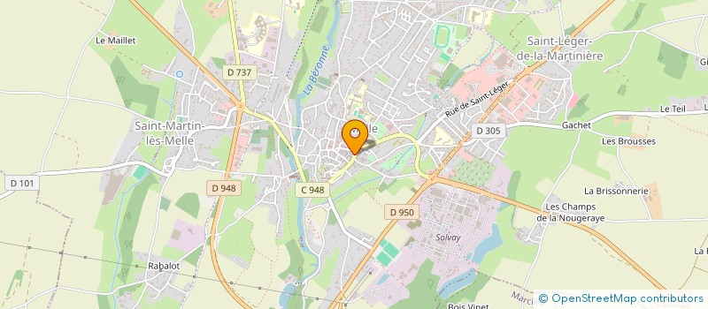 localisation de l'entreprise KUB PROCESS à MELLE