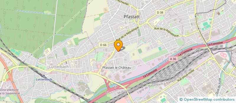 localisation de l'entreprise KUBLER à PFASTATT