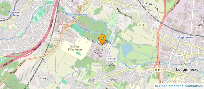 localisation de l'entreprise KUKA AUTOMATISME ROBOTIQUE à VILLEBON-SUR-YVETTE