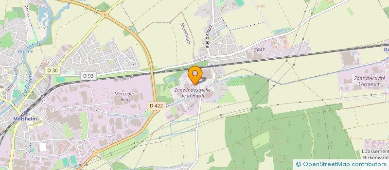 localisation de l'entreprise KUNERT FRANCE à MOLSHEIM