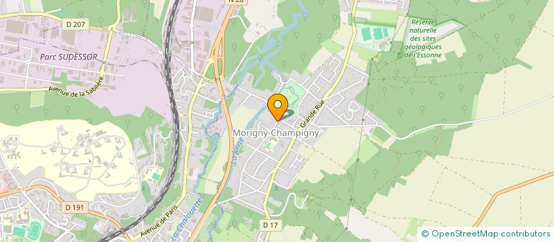 localisation de l'entreprise KUNG FU WUSHU VAL DE JUINE  MORIGNY-CHAMPIGNY