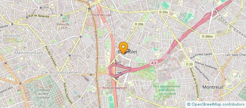 localisation de l'entreprise KURA-GE à BAGNOLET