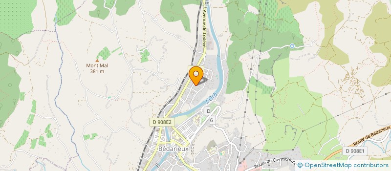 localisation de l'entreprise KURT BTP & ISOLATION à BEDARIEUX
