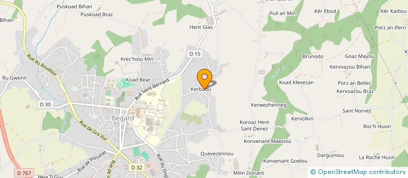 localisation de l'entreprise KURUN  BEGARD