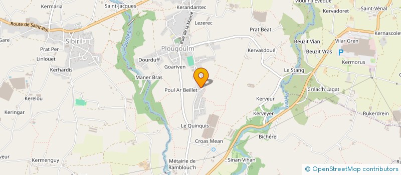 localisation de l'entreprise KURUN PLOUGOULM  PLOUGOULM