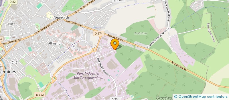 localisation de l'entreprise KUVO TEC à SARREGUEMINES