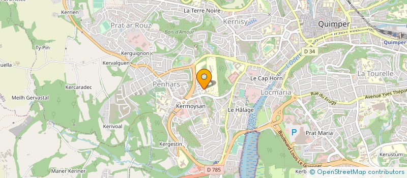 localisation de l'entreprise KUZUL SKOAZELL SKOLAJ DIWAN KEMPER à QUIMPER