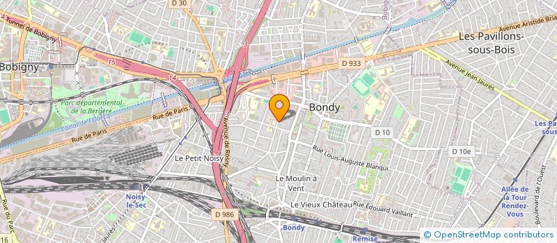 localisation de l'entreprise KV INVEST à BONDY