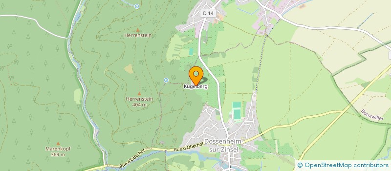 localisation de l'entreprise KV TOITURES  DOSSENHEIM-SUR-ZINSEL