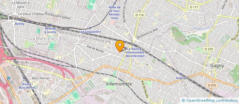 localisation de l'entreprise KVLHM à VILLEMOMBLE