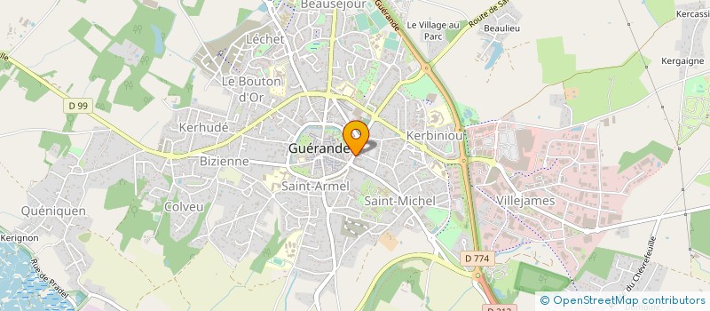 localisation de l'entreprise KWA à GUERANDE