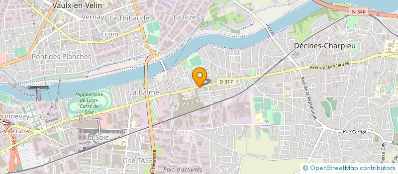 localisation de l'entreprise KWF  DECINES-CHARPIEU