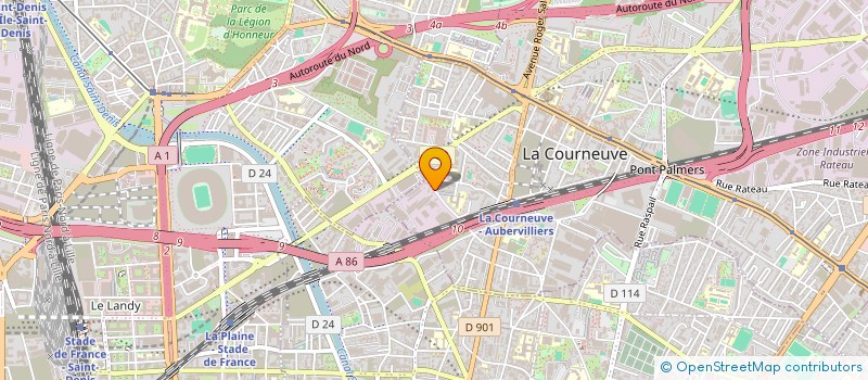 localisation de l'entreprise KWZ BATIMENT à LA COURNEUVE