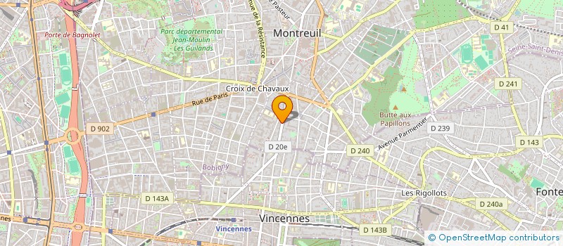 localisation de l'entreprise KX COM à MONTREUIL