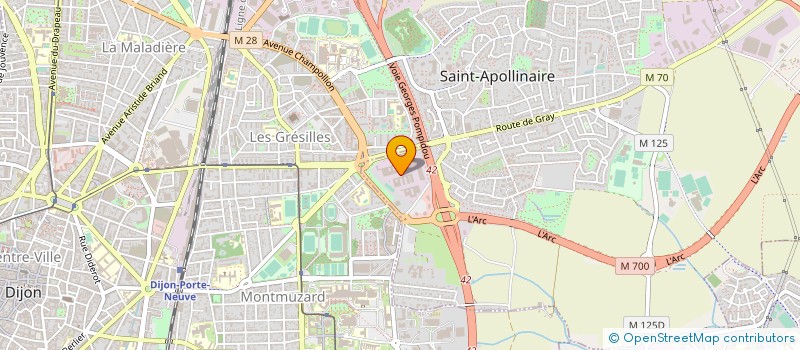 localisation de l'entreprise KYOCERA AVX COMPONENTS (SAINT-APOLLINAIRE)  SAINT-APOLLINAIRE