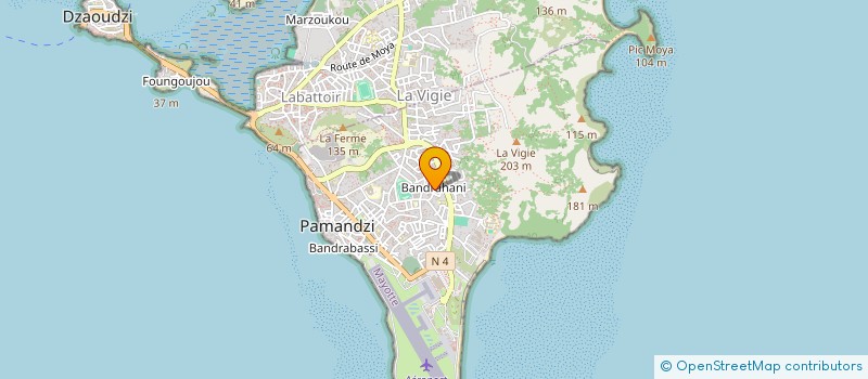 localisation de l'entreprise KYUDOKAN LABATTOIR KARATE à PAMANDZI