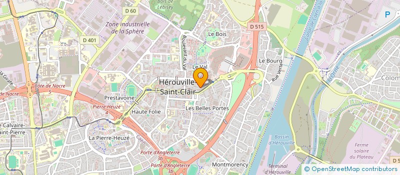 localisation de l'entreprise KZ DISTRIBUTION à HEROUVILLE-SAINT-CLAIR