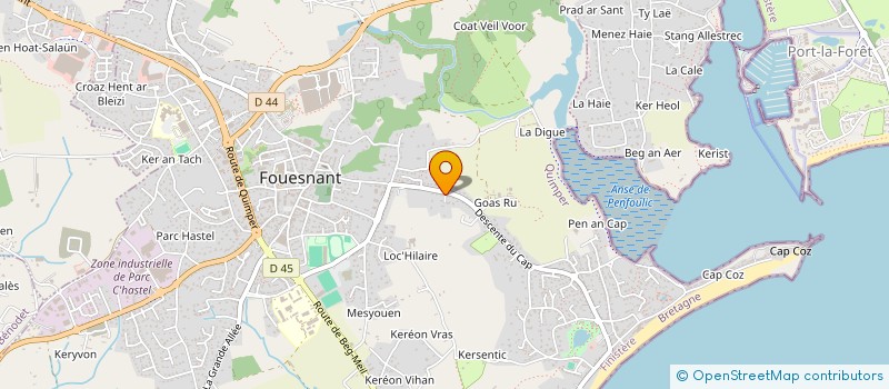 localisation de l'entreprise KZN SYNERGIE à FOUESNANT