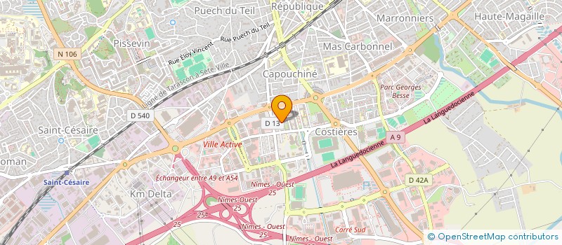 localisation de l'entreprise L.2.C.  NIMES