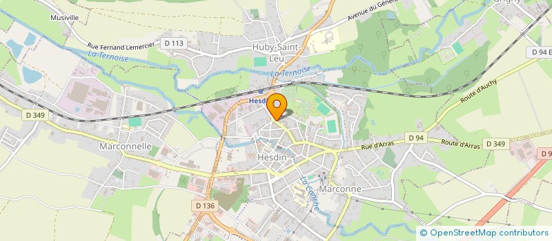 localisation de l'entreprise L.2.C.  HESDIN