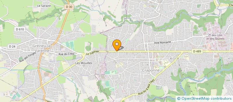 localisation de l'entreprise L & A à CRAPONNE