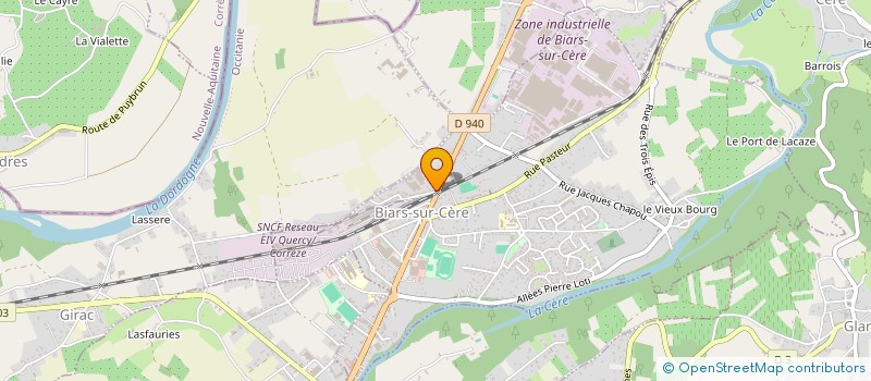 localisation de l'entreprise L.A  BIARS-SUR-CERE