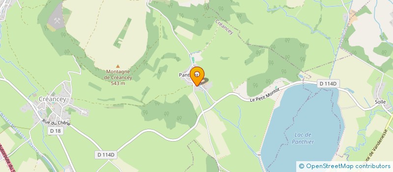 localisation de l'entreprise L.A.C.  CREANCEY