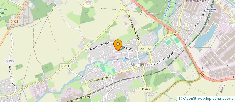 localisation de l'entreprise L.A.C.R.V.  BLENDECQUES