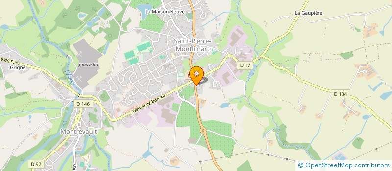 localisation de l'entreprise L.A.D. CHAUFFEUR PRIVE à MONTREVAULT-SUR-EVRE