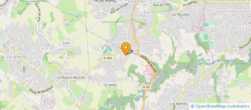 localisation de l'entreprise L & A ELECTRICITE  VAUGNERAY