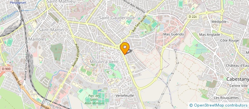 localisation de l'entreprise L.A.F.  PERPIGNAN