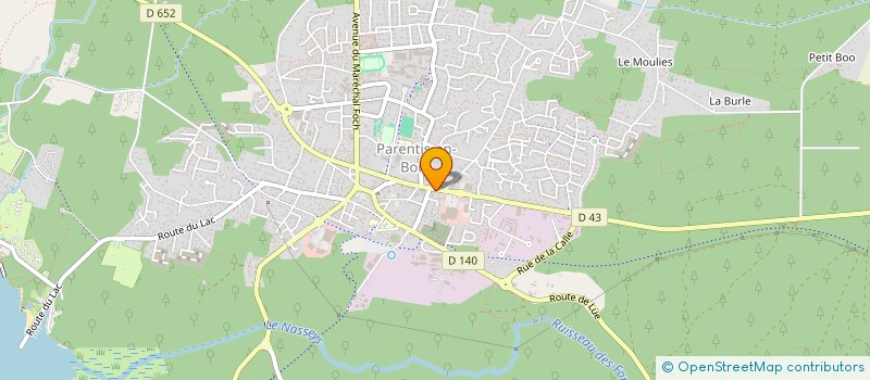 localisation de l'entreprise L&A INSTITUT ET SPA  PARENTIS-EN-BORN