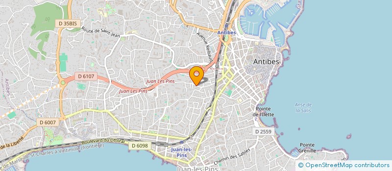 localisation de l'entreprise L.A.J. à ANTIBES