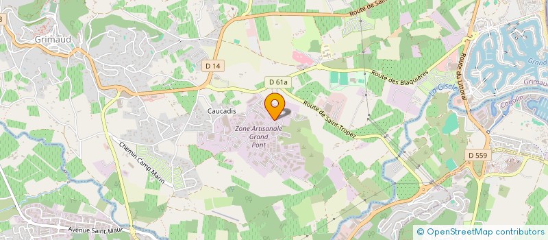 localisation de l'entreprise L.A.J à GRIMAUD