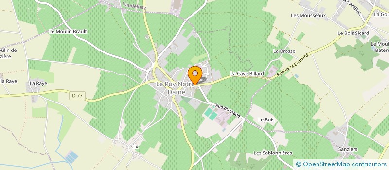 localisation de l'entreprise L.A.J. GROUPE  LE PUY-NOTRE-DAME